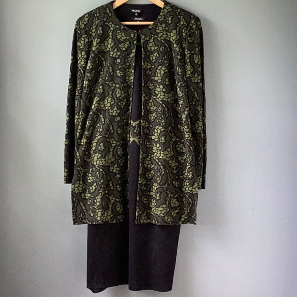 MISOOK 2 Piece Dress and Jacket Knit Set Size Medium